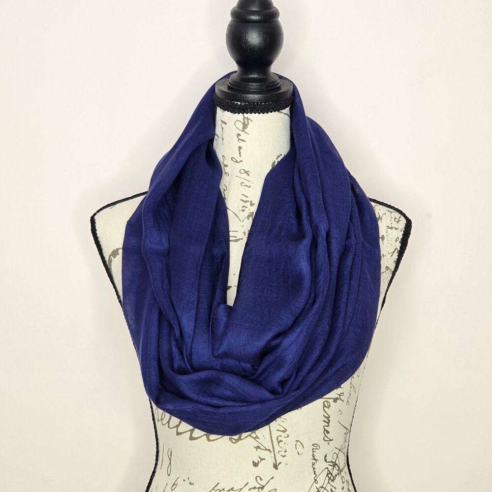 Threads 4 Thought Deep Blue Sheer Infinity  Scarf One Size